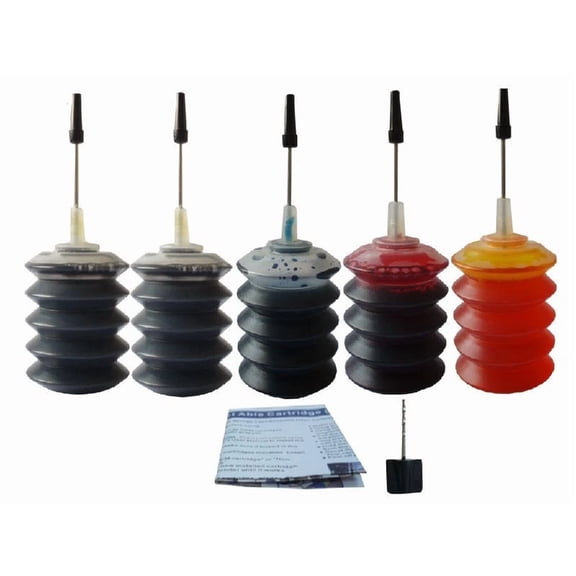 OLIVE- 5X30Ml Refill Ink Kit For Canon Pg-245 Cl-246 Pixma Mg2924 Ip2820