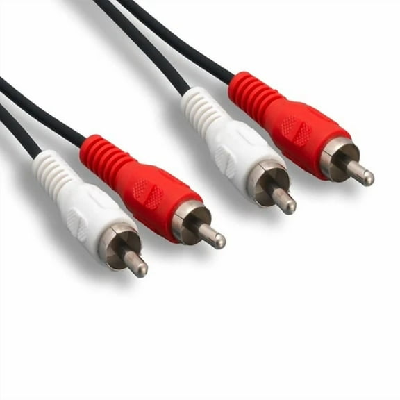 OLIVE- 6' 2Rca Male To Male Audio Stereo Cable Red White For Speaker Pc Dvd Dvr Vcr Tv