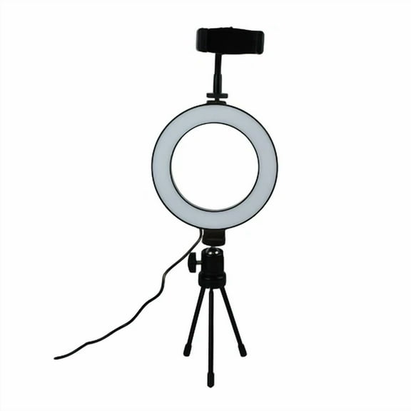 OLIVE- 6" Dimmable Led Ring Light Video Photo Lighting Lamp Desk Tripod Phone Holder