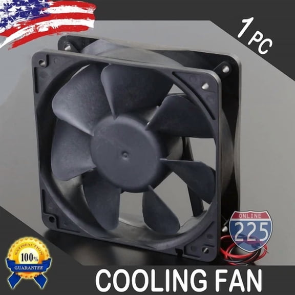 OLIVE- 6" Square Cooling Fan 1.5" Depth 12 Volt Rotary Plastic Amplifier Computer Quiet