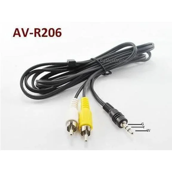 OLIVE- 6Ft 3.5Mm Stereo Plug To 2-Rca Phono Av Camcorder Cable, Cablesonlie Av-R206