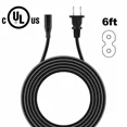thumbnail image 1 of OLIVE- 6Ft Ul 2 Prong Ac Power Cord Cable For Toshiba Laptop Notebook Charger Adapter, 1 of 4