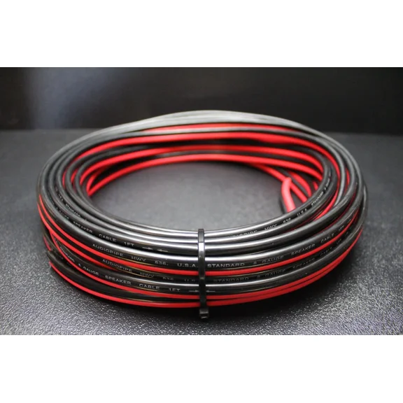 OLIVE- 8 Gauge Per 5 Ft Red Black Zip Wire Awg Cable Power Ground Stranded Copper