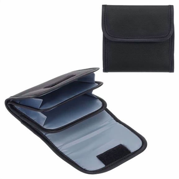 OLIVE- 82Mm Camera Filter Case 3 Pocket Camera Filter Case Pouch Black