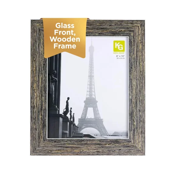 OLIVE- 8X10 Weathered Grey Picture Frame Rustic Farmhouse Design With Glass Front