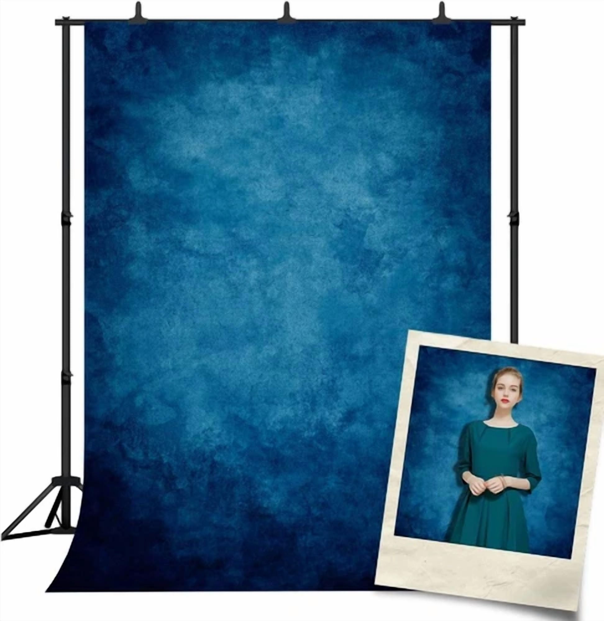 OLIVE- Abstract Blue School Photo Backdrop For Pictures Portrait Solid ...