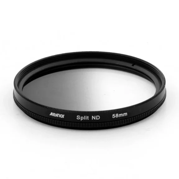 OLIVE- Albinar 58Mm Split Nd Gradual Grey Graduated Neutral Density Filter Camera Lens