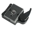 thumbnail image 1 of OLIVE- Aluminum Quick Release Plate Clamp Adapter For Manfrotto 200Pl-14 Tripod Grey, 1 of 6