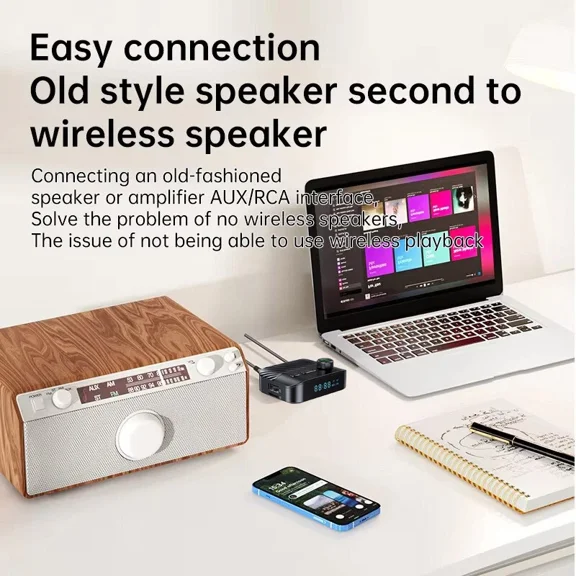 OLIVE- Aux/Rca Bleutooth Audio Receiver/Transmitter Mmc Mp3 Player Car Auxiliary Pc Tv