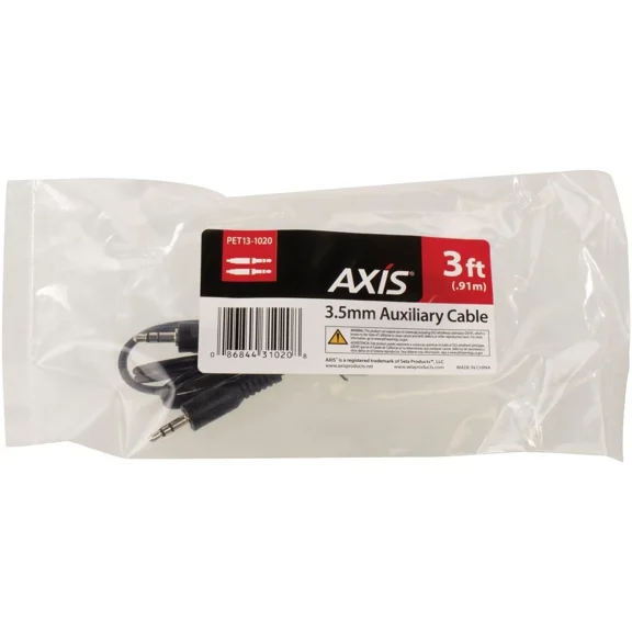 OLIVE- Axis 3.5Mm Auxiliary Cable 3Ft Pet13-1020