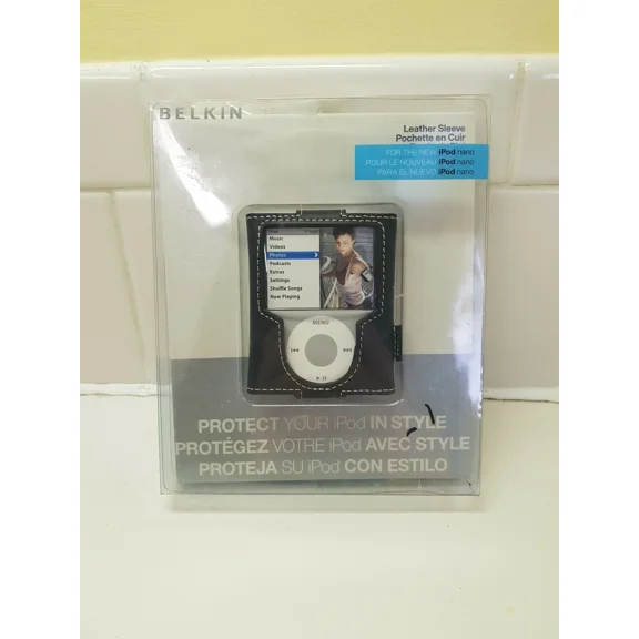 OLIVE- Belkin Ipod Leather Sleeve Protector New Black