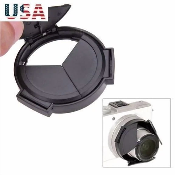 OLIVE- Black Auto Open & Close Lens Cap Cover For Panasonic Dmc-Lx7 Lx-7 Camera Accs