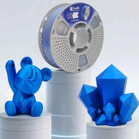 OLIVE- Blue&Silver 1.1Kg 3D Printing Filament Rapid Pla+ Silk 3D Printer Filament