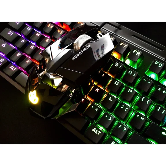 OLIVE- Bodhimech Gaming Mouse Gm-301 6 Buttons Breathing Led Light Wired Usb Mouse