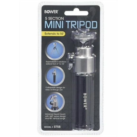 OLIVE- Bower 10" Max Mini Tripod For Canon Eos Rebel T8I T7I T6I T6 Sl3 T100 M200 M100