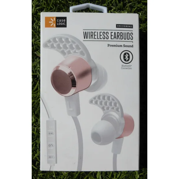OLIVE- Case Logic Extra Bass Metallic Wireless Bluetooth Earbuds - Rose Gold