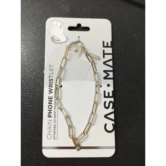 OLIVE- Casemate Gold Paperclip Chain Phone Wristlet Attaches To Most Phone Cases