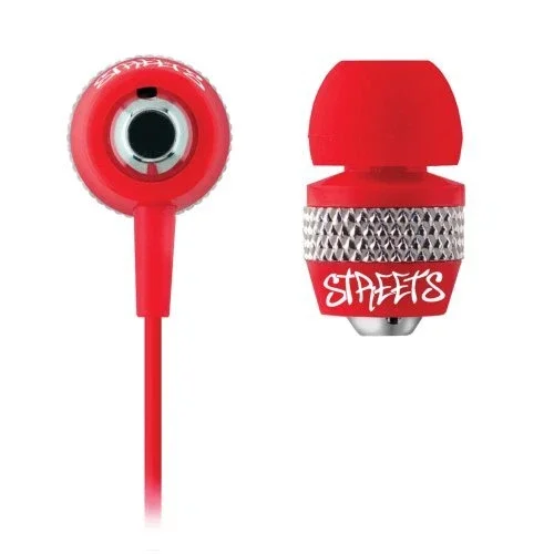 OLIVE- Coby Cve55Red Jammerz Streets Urban Style Isolation Stereo Earphones, Red (Di...