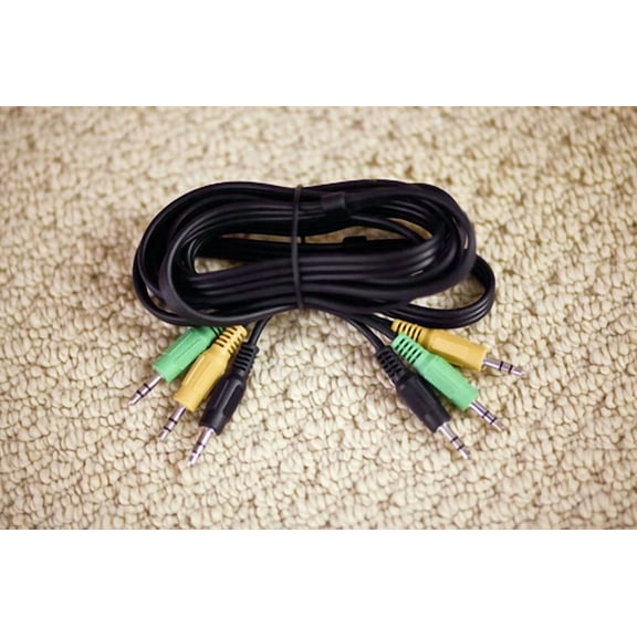 OLIVE- Color Coded 3 Minijack Audio Cable For Logitech X-540 Speakers Control Pod