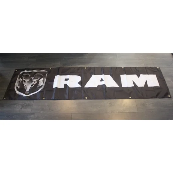 OLIVE- Dodge Ram Trucks Banner Flag Big 2X8 Feet Truck Mechanic Garage Racing