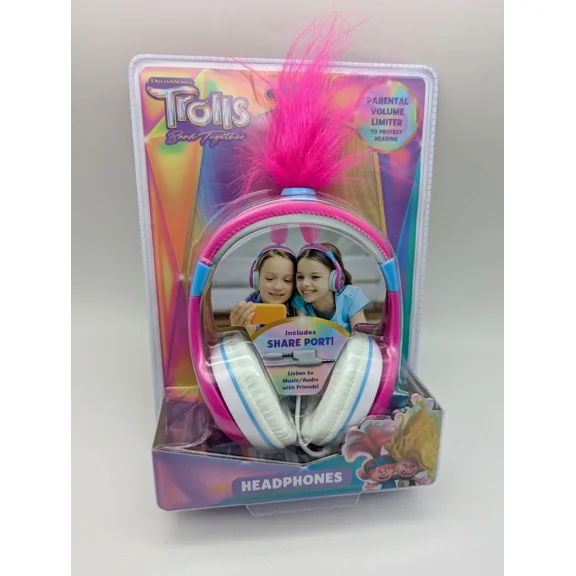OLIVE- Dreamworks Trolls Band Together Headphones For Kids And Singing Microphone Set