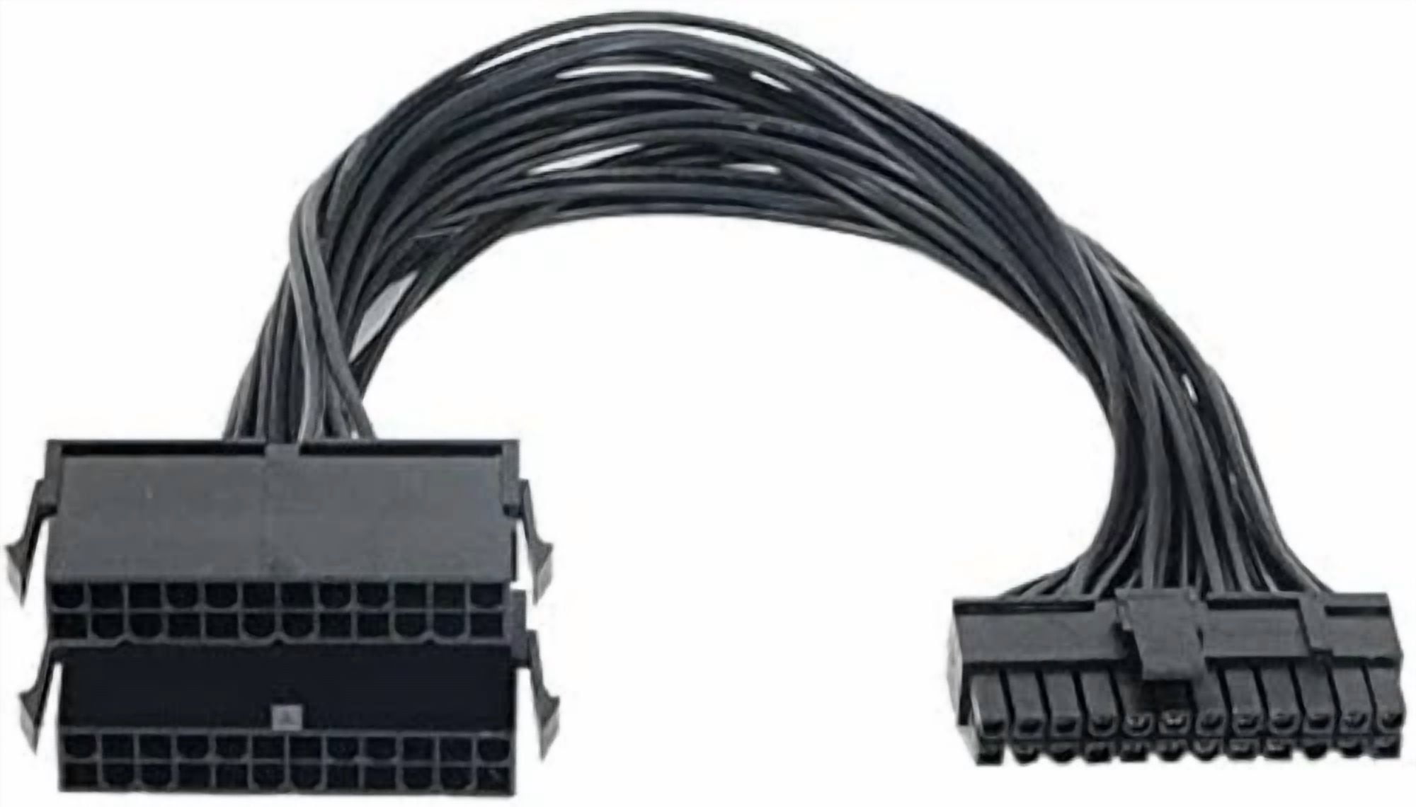 OLIVE- Dual Multiple Psu Power Supply 24 Pin Extension Cable Splitter ...