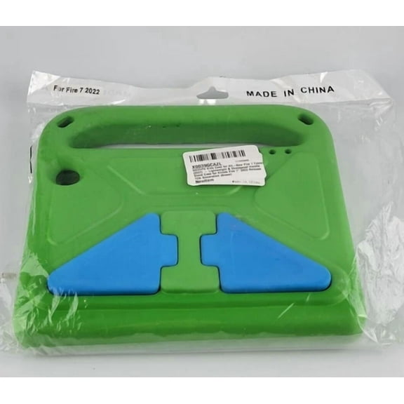 OLIVE- Green With Blue Kickstand Legs Kids Case Fire Tablet 7In 2022 12Th Gen