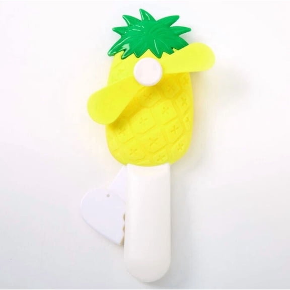 OLIVE- Hand Crank Spin Fan For Kids Portable Handheld Manual Pineapple Summer Cool