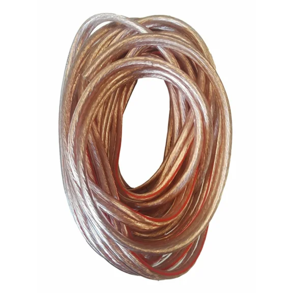 OLIVE- Imc Audio 15' Feet 12 Ga Gauge Clear 2 Conductor Speaker Wire Audio Cable