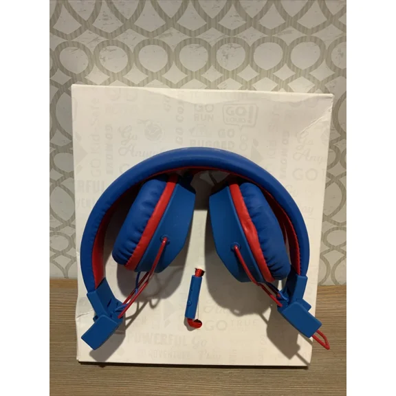 OLIVE- ?? Jbuddies Studio Wired Kids Headphones -Blue/Red??As Shown, No Box