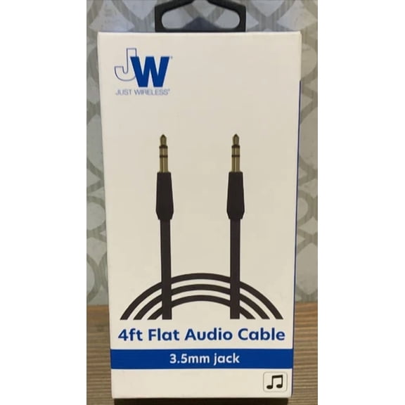 OLIVE- ?? Just Wireless 4Ft Audio Cable.3.5 Mm Jack, New