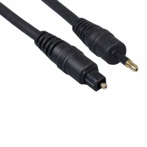 OLIVE- Kntk 3 Ft Toslink 5.0Mm To Mini 3.5Mm Audio Cable S/Pdif Digital Fiber Black