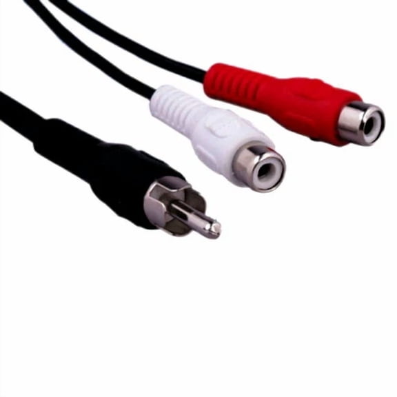 OLIVE- Kntk 6 Inch Rca Male To 2 Rca Female Y-Cable For Audio Car Tablet Phone Mp3 Pc