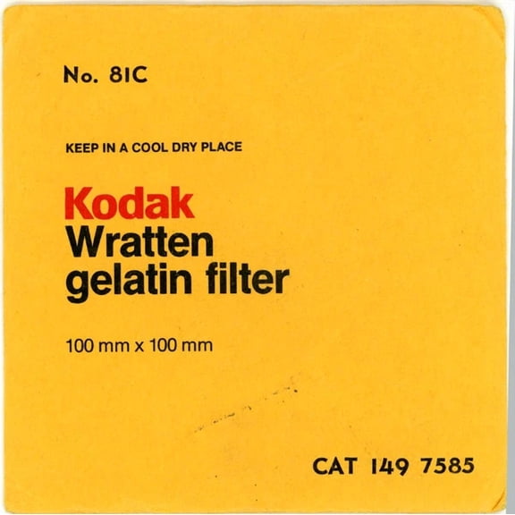OLIVE- Kodak Wratten Gelatin Filter No. 81C Cat 149 7585 100Mm Sealed ****Free Ship****