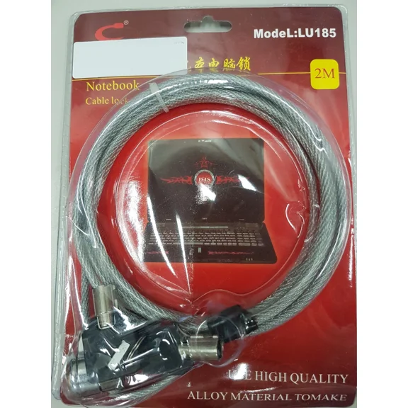 OLIVE- Laptop Cable Lock - 6Ft Cable - 2 Keys - Notebook & Computer Security Anti-Theft