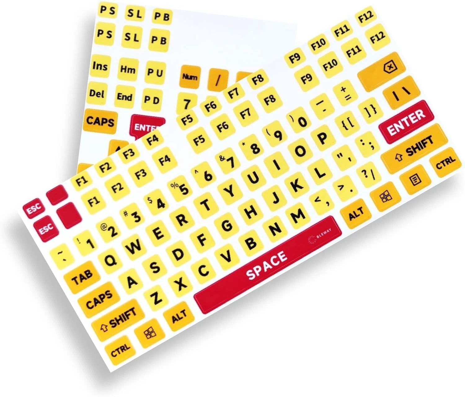 OLIVE- Large Print Computer Keyboard Sticker, High Contrast Keyboard ...