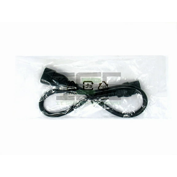 OLIVE- Lot Of 2 New Dell 95Dyn 095Dyn 250V C13 To C14 2 Foot Power Cable