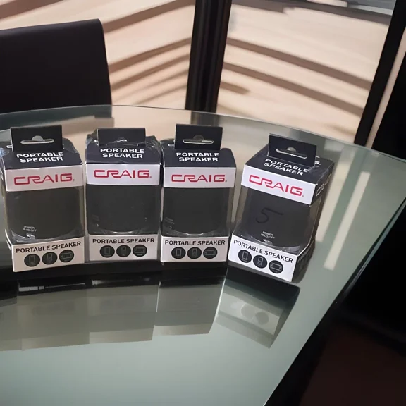 OLIVE- Lot Of 4 Craig Portable Computer Speakers Usb Wired New Cma-3532A-Bk