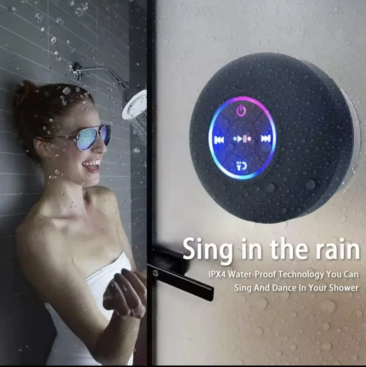OLIVE- Mini Bluetooth Speaker Shower Subwoofer Waterproof Handsfree ...