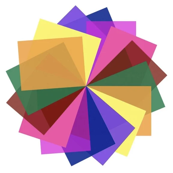 OLIVE- New 11X8.5 In/28X13 Cm Color Correction Lighting Gel Filter Set • 8 Colors X 2Ea