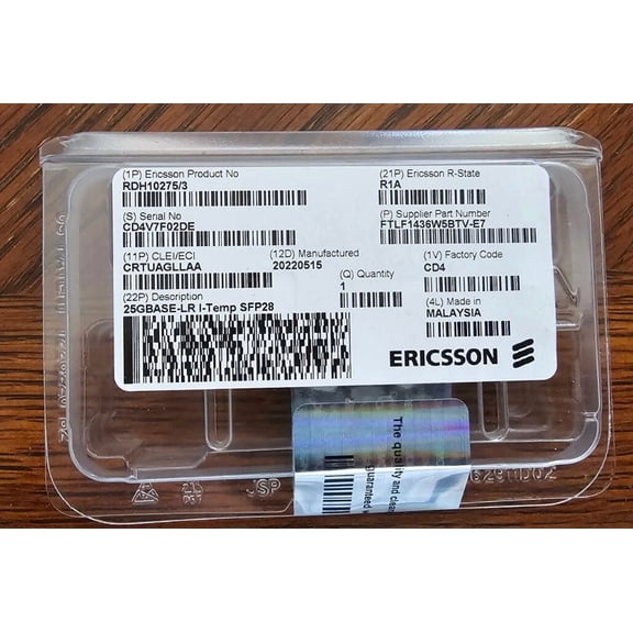 OLIVE- New Ericsson Rdh 102 75/3 Transceiver Module 25Gbase-Lr I-Temp Sfp28 Rdh10275/3