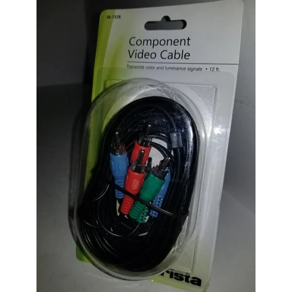 OLIVE- New Factory Sealed Arista 12Ft 12 Feet Video Component Cable For Hd Hdtv Tv Q23