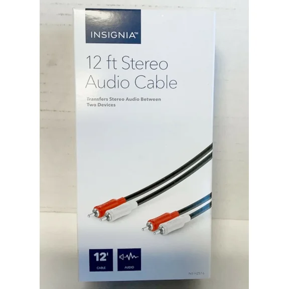 OLIVE- New Insignia Ns-Hz516 12-Foot Stereo Audio Rca Cable Black Shielded Red White
