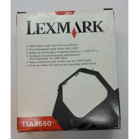 OLIVE- New Lexmark 11A3550 Re-Inking High Yield Ribbon Cartridge Oem Black 2400 Series