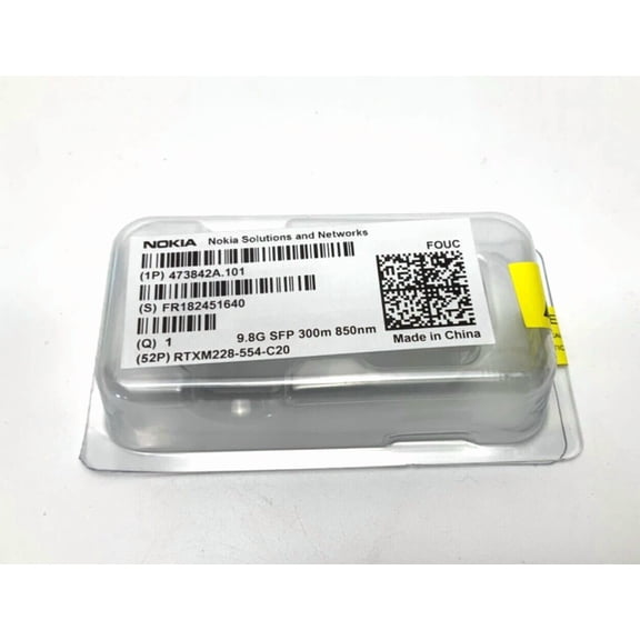 OLIVE- New Sealed Nokia 473842A.101 Module 9.8G Sfp 300M 850Nm
