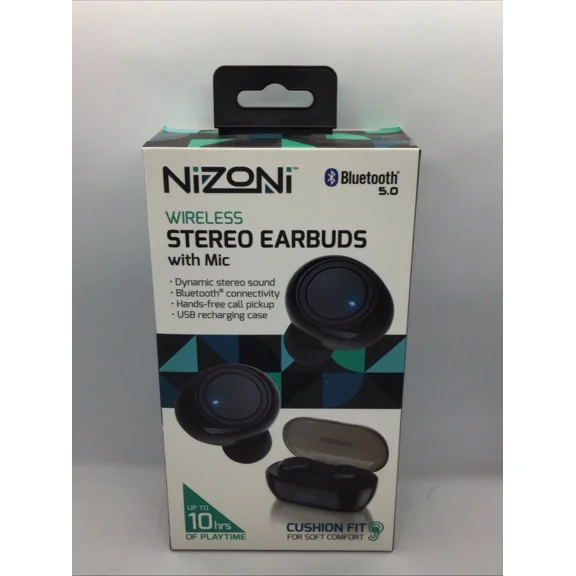 OLIVE- Nizoni Wireless Stereo Earbuds With Mic Bluetooth 5.0 Dynamic Stereo Sound New