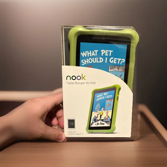 OLIVE- Nook Green Tablet 7" Foam Bumper Case For Kids - Bnip