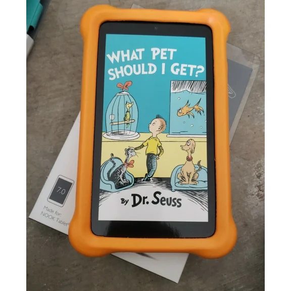 OLIVE- Nook Tablet 7" Micro Foam Bumper For Kids Case Citrus