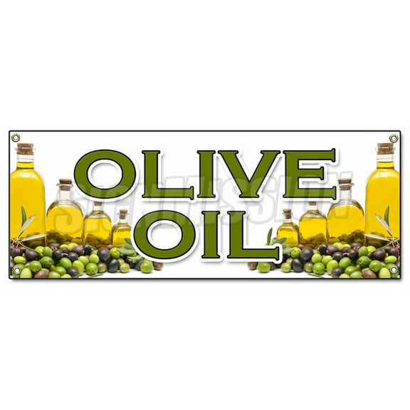 OLIVE OIL BANNER SIGN extra virgin cooking dinner salad mediterranean cook chef