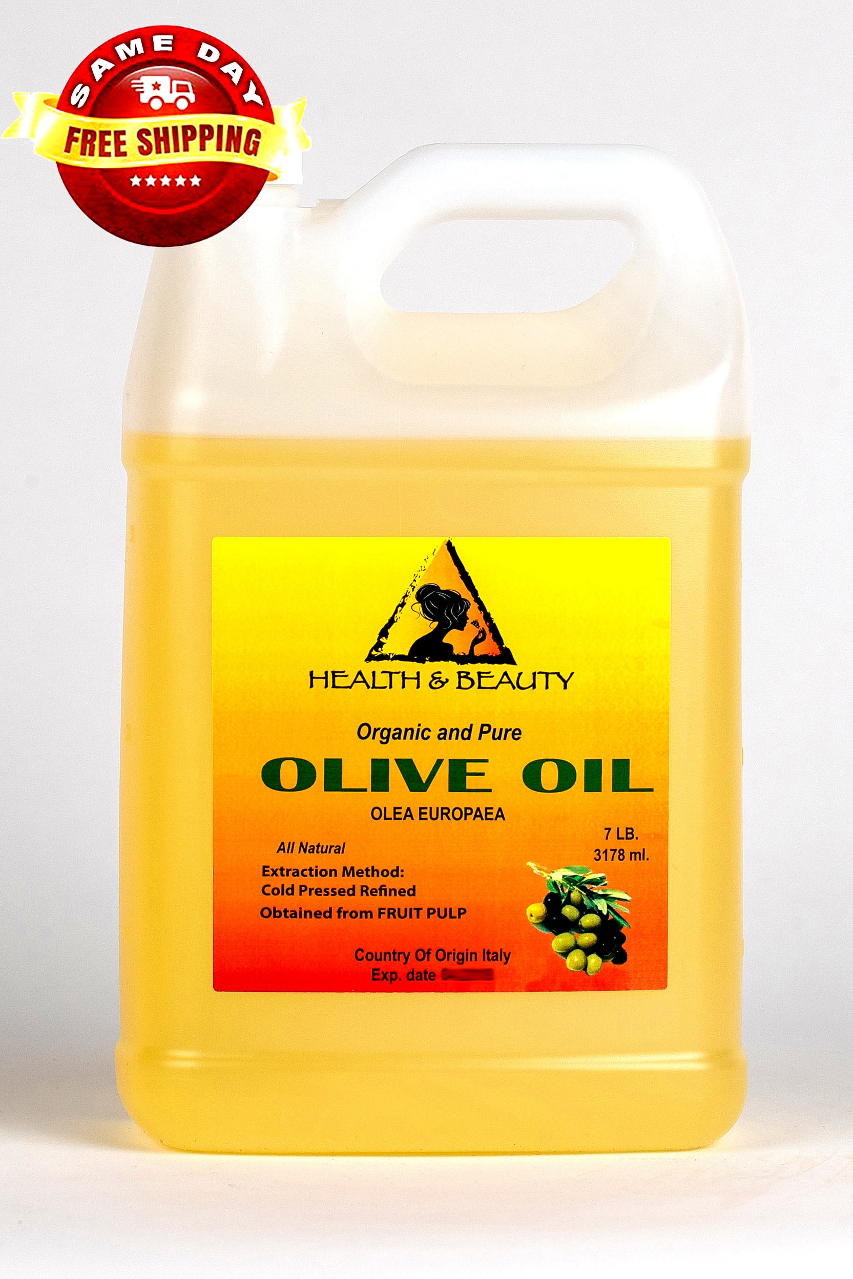 OLIVE OIL REFINED ORGANIC COLD PRESSED PREMIUM NATURAL FRESH 100% PURE 7 LB